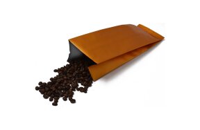 ALUMINIUM BAGS FOR 500gr OF COFFEE 30x10cm SUNNY ORANGE